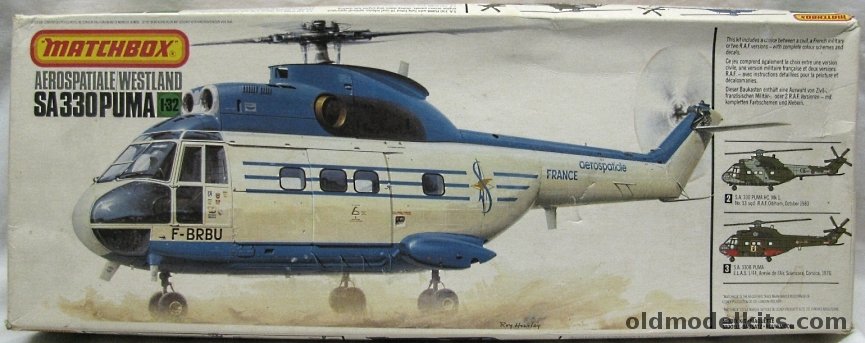 Matchbox 1/32 SA-330 Puma - Civil / (2)RAF / French Air Force, PK-507 plastic model kit